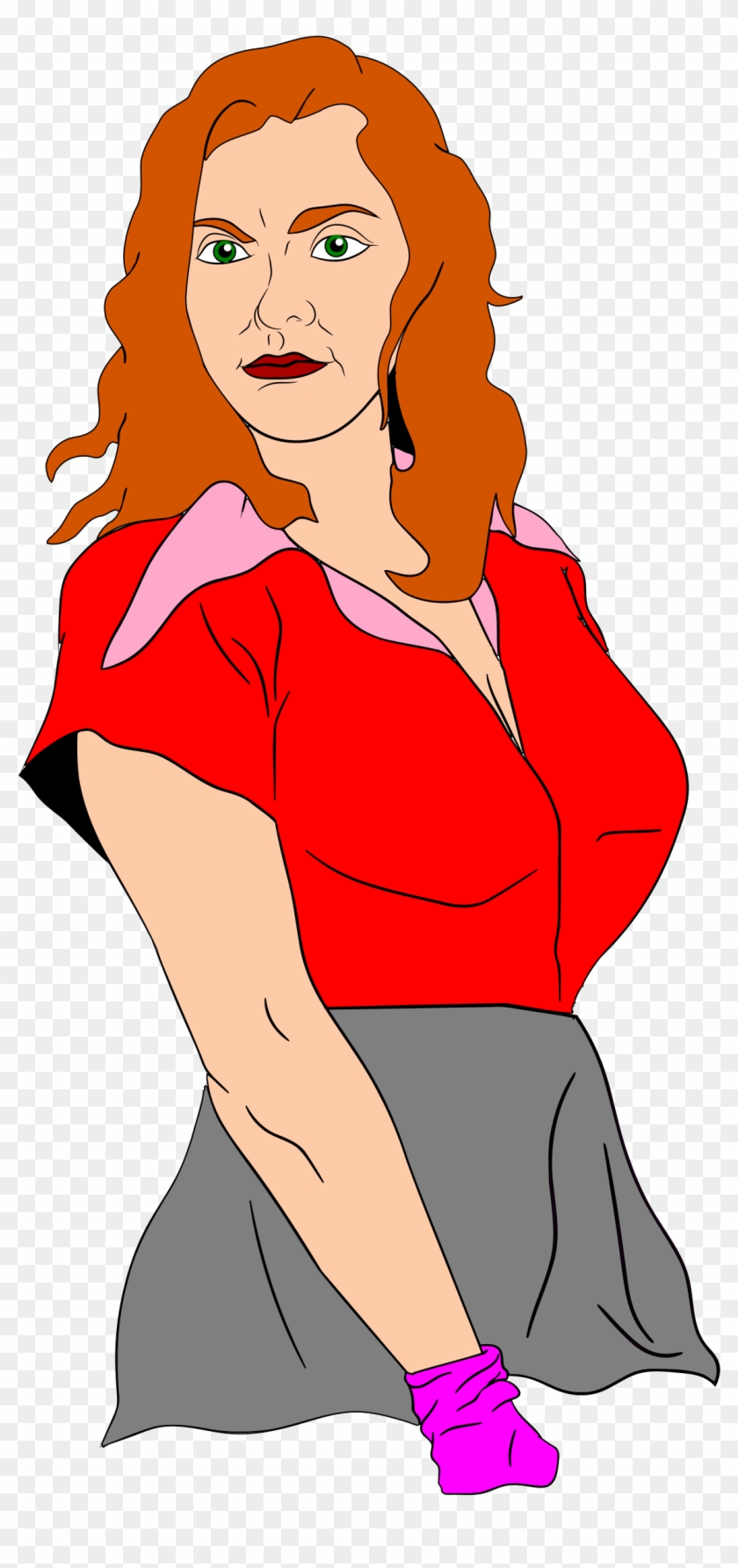 Strong Woman Clipart - Girl Png Toon Transparent Png