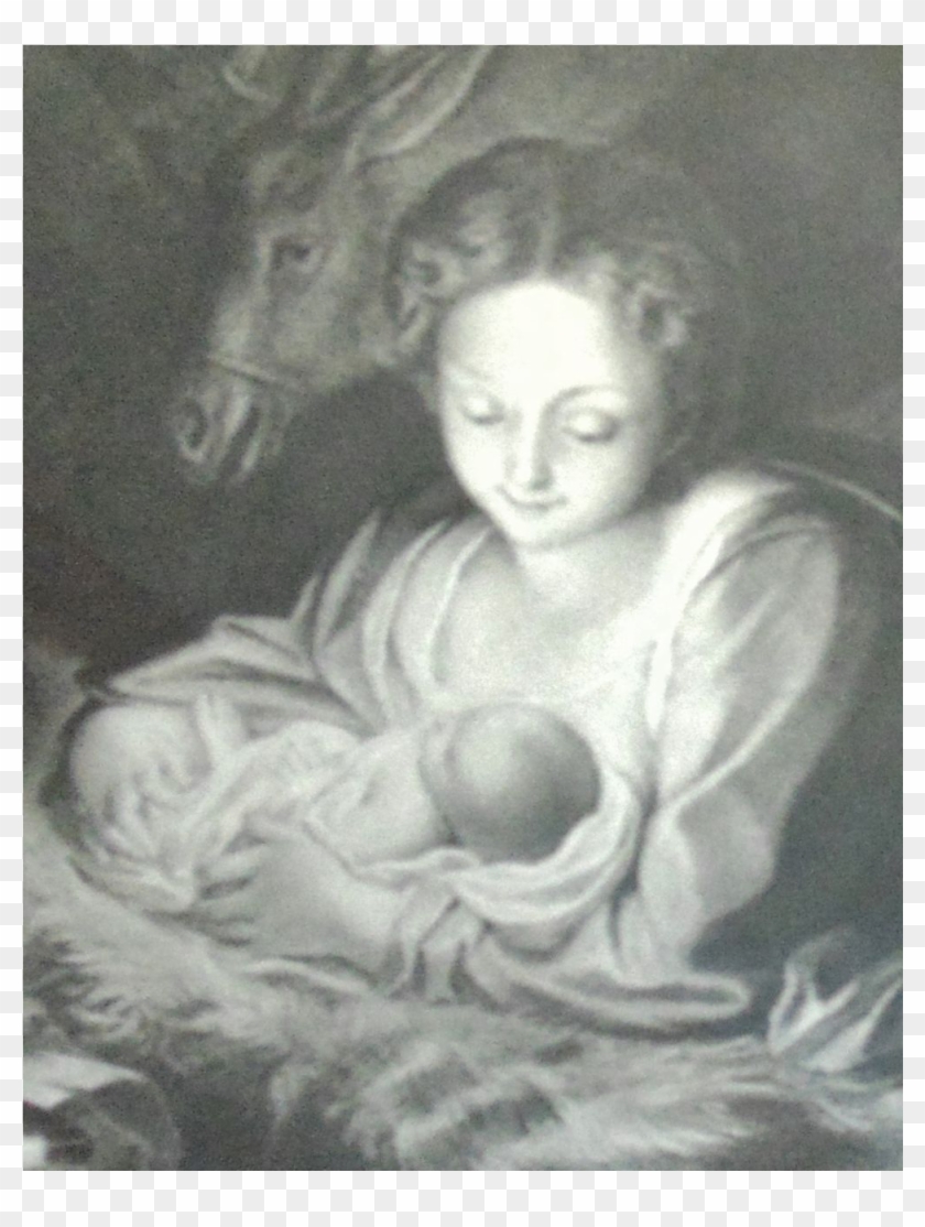 Madonna Drawing Print - Sitting Clipart