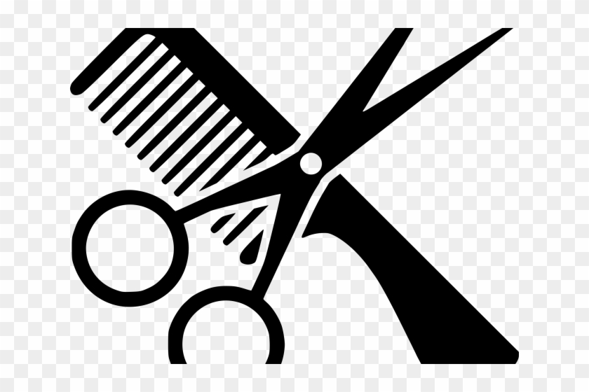 Haircut Clipart Scissors Icon - Clipart Scissors And Comb - Png Download