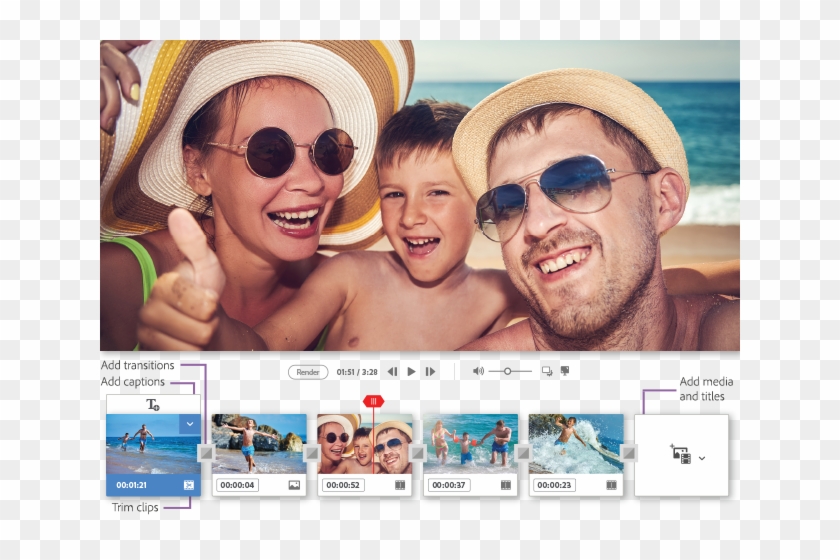 Quick Edit Video Editing Has A Simplified Sceneline - Adobe Premiere Elements Clipart
