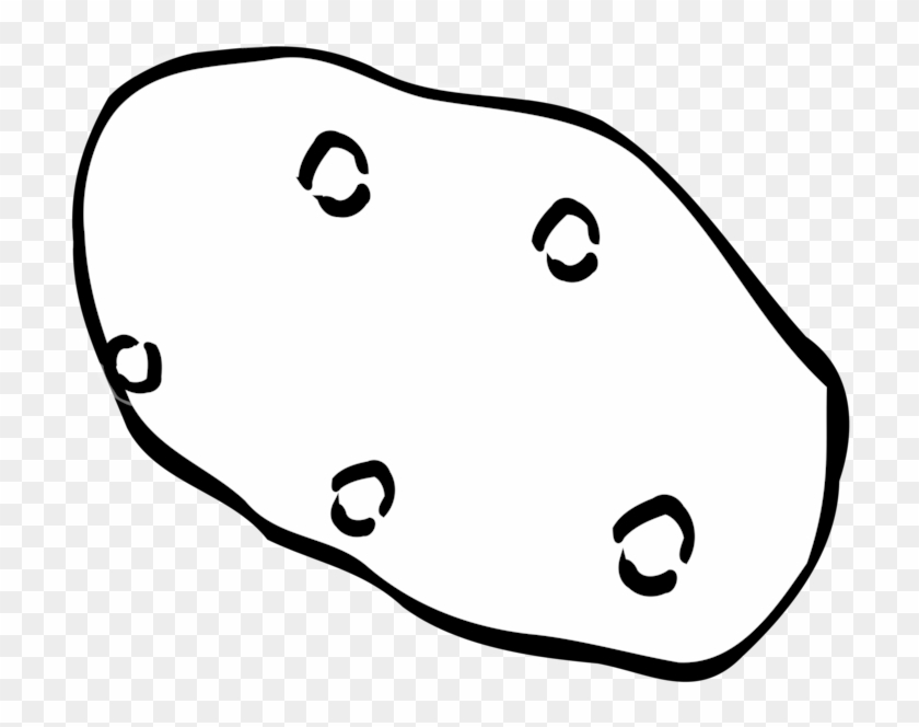 Potatoes Drawing Potato Line - Potato Clipart Black And White - Png Download