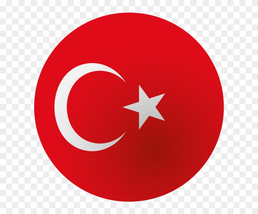Turkey Round Flag Png Transparent Icon - Libya Flag Clipart