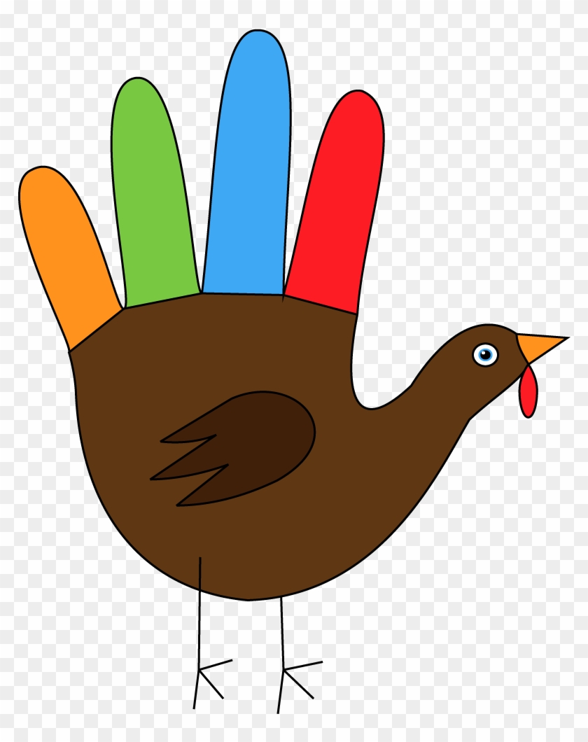 Scarf Clipart Hands - Hand Turkey Transparent - Png Download #3025070