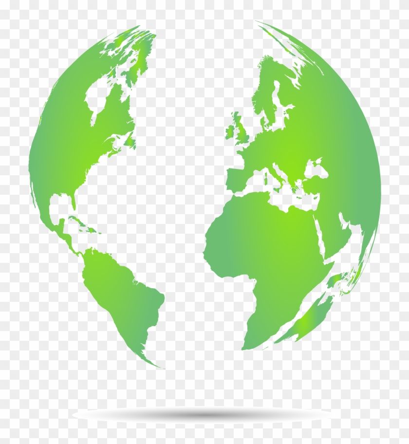 Green Globe Transparent Background - Green Globe No Background Clipart #3025286