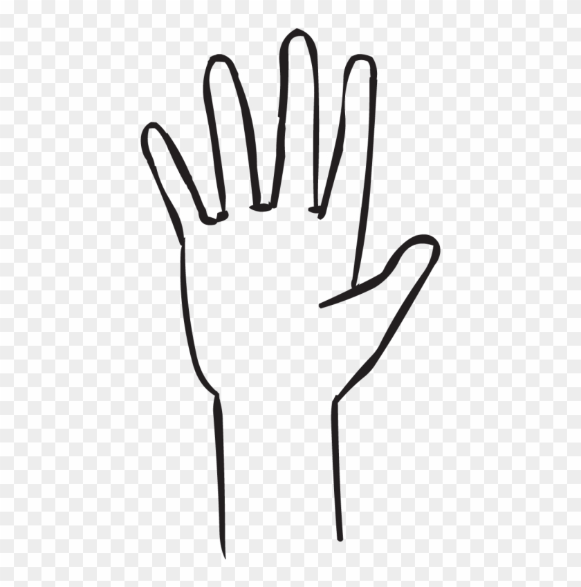Fist To Five - Line Art Clipart #3025610