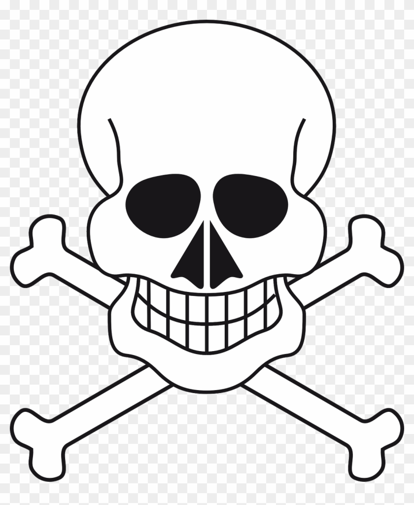 Skull Skeleton Pirate Bones Png Image - Iskelet Cizim Clipart