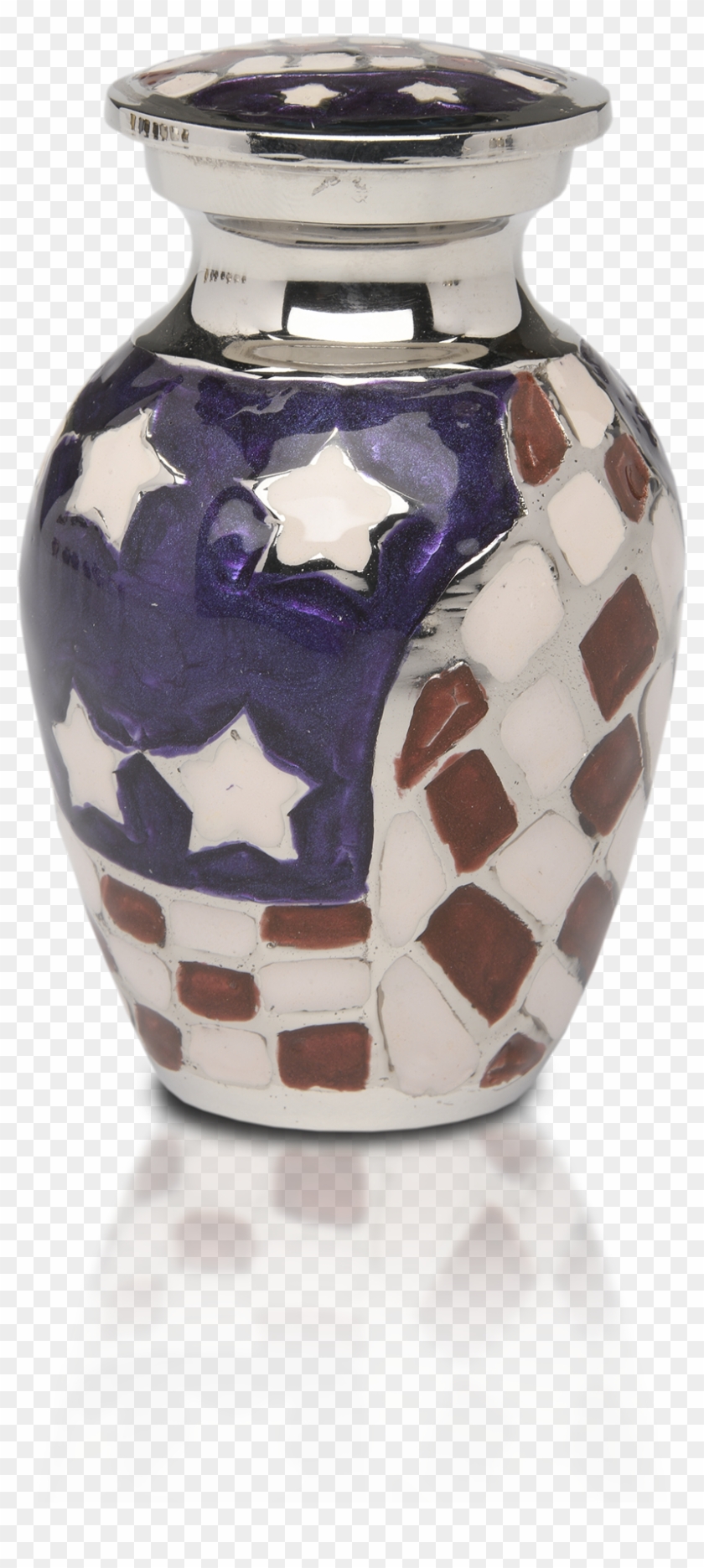 Patriotic Red, White & Blue American Flag Cremation - Vase Clipart