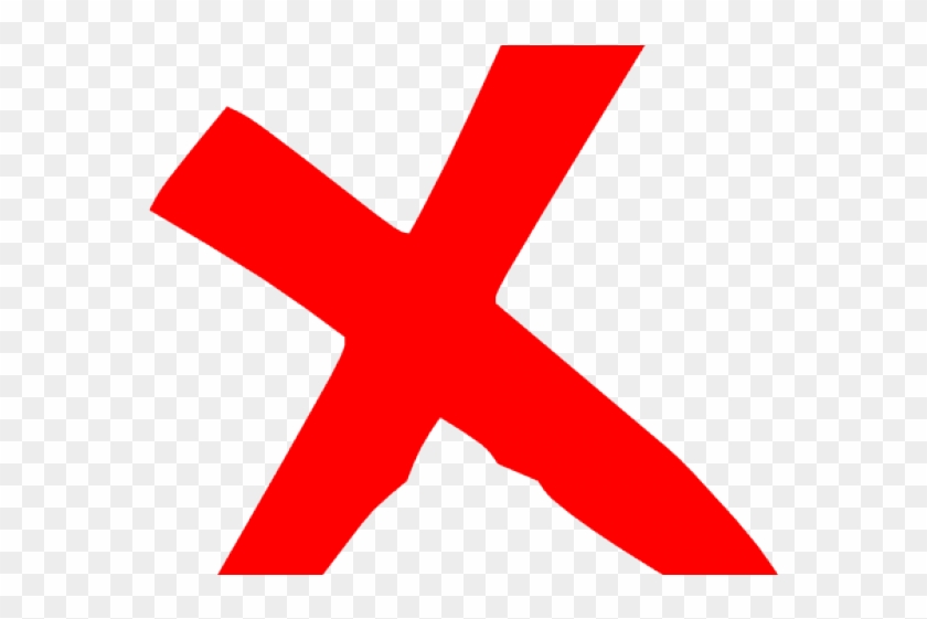 Red Cross Mark Clipart Cartoon - Big Red X Png Transparent Png