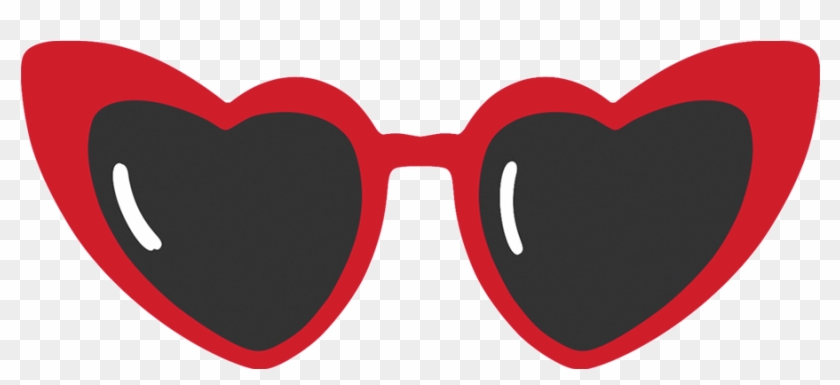 Heart Shaped Sunglasses Banner Transparent Library Clipart