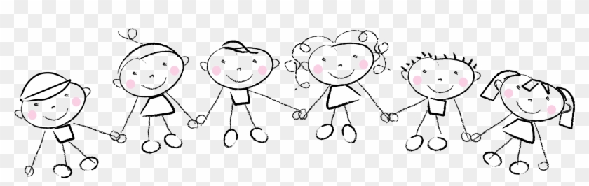 Png Library Library Children Holding Hands Clipart - Daycare Clipart Black And White Transparent Png #3027474