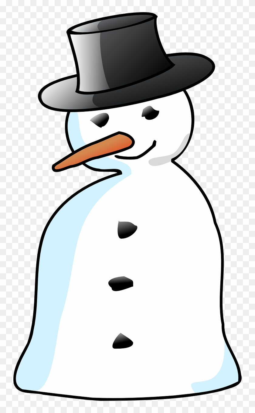Snowman Top-hat Nose - Snowman Clip Art - Png Download