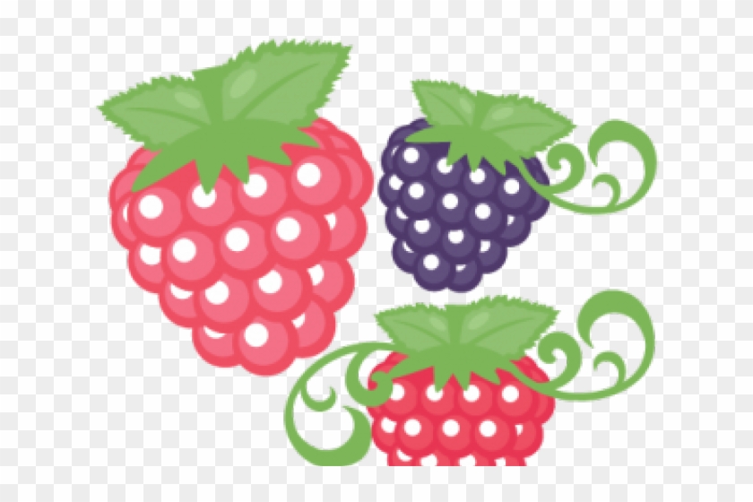 Raspberries Clipart Cute - Scalable Vector Graphics - Png Download #3028852