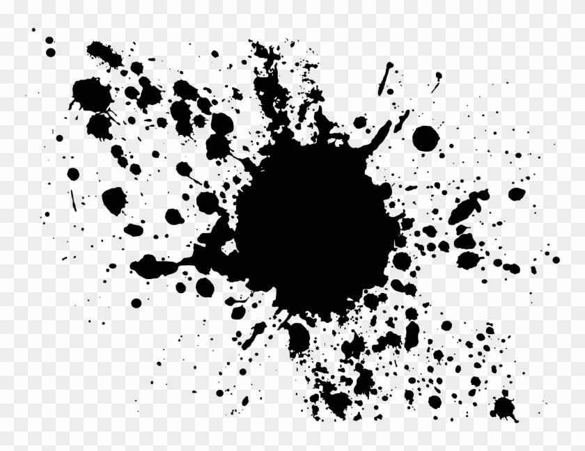 Download Splatter Png Pic - Paint Splash Black And White Clipart