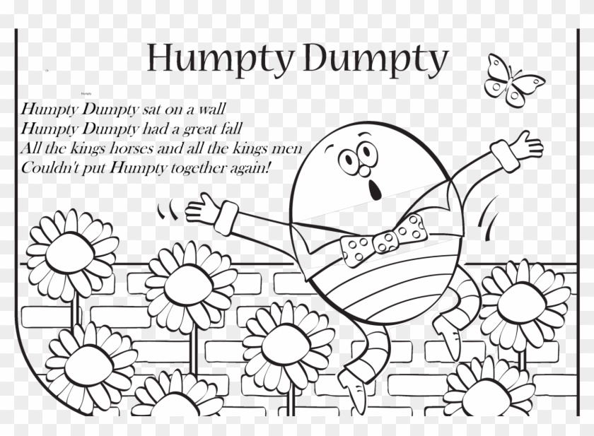 Banner Black And White Download Mainstream Coloring - Humpty Dumpty For Coloring Clipart #3030626