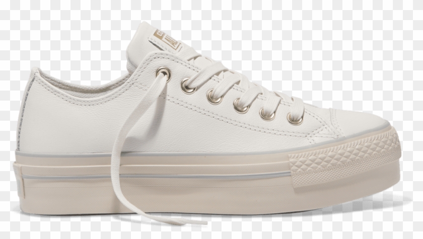 Converse Platform Leather Sneakers - Tennis Shoe Clipart #3030726