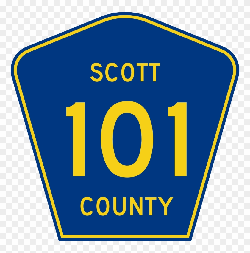Scott County Route 101 Mn - Alabama County Road Sign Clipart #3031246