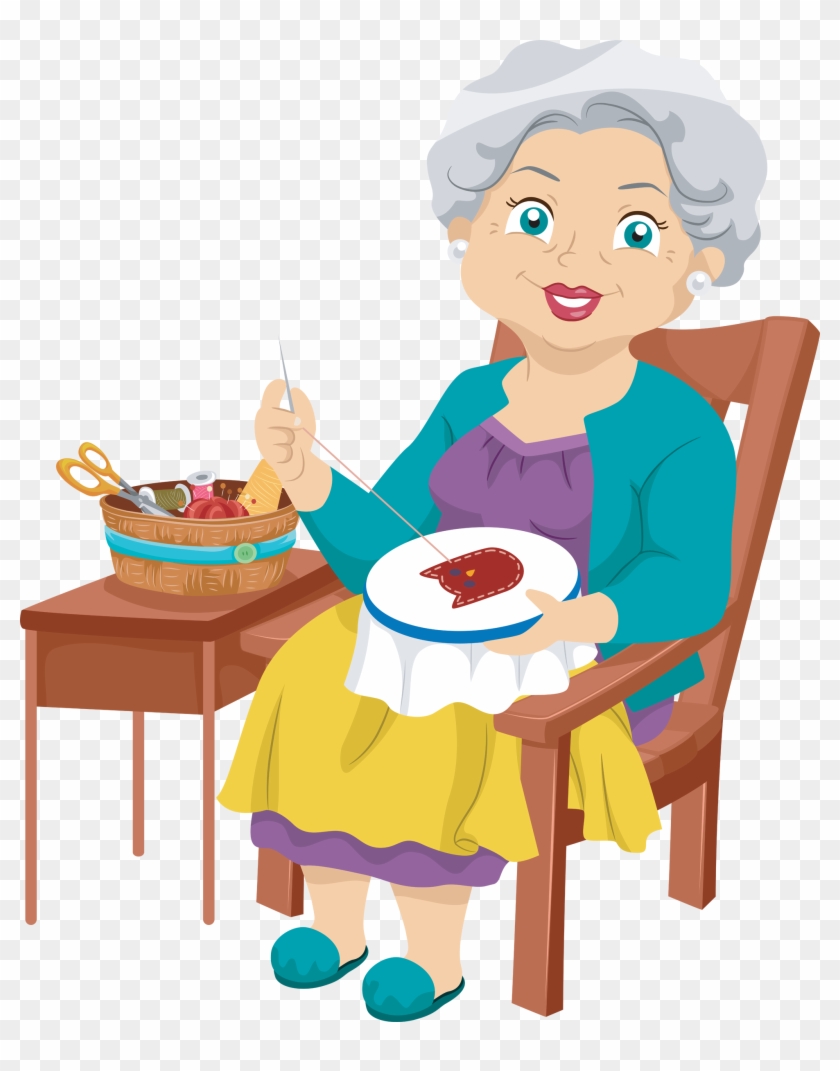 Graphic Free Library Fiber Arts Grant Beach Neighborhood - Vovo Na Cadeira De Balanço Clipart #3032057