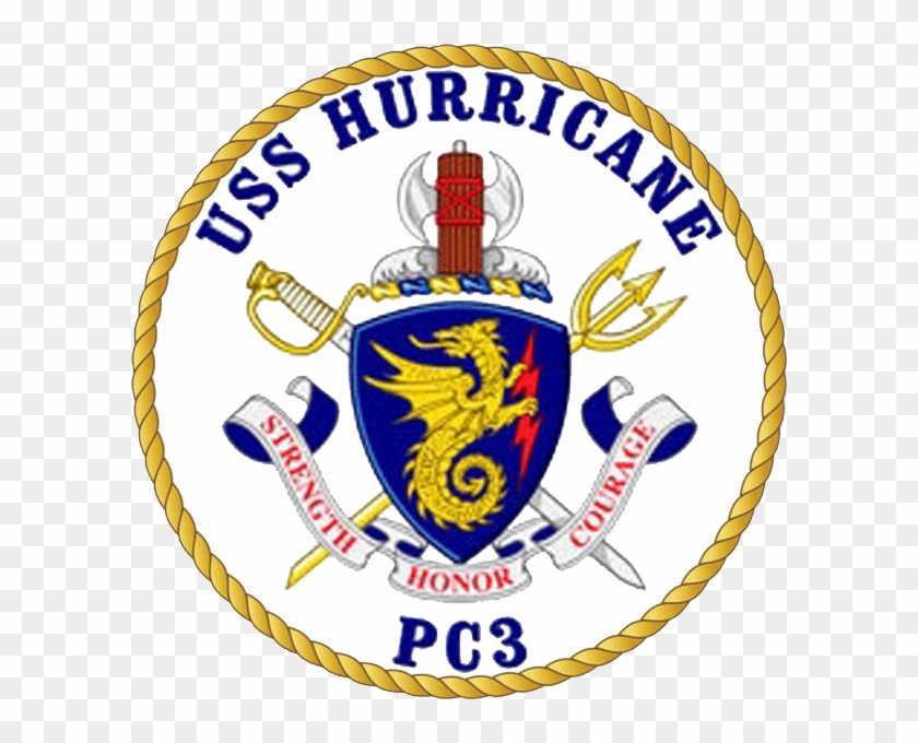 Uss Hurricane Pc-3 Crest - Uss Hurricane Pc3 Clipart