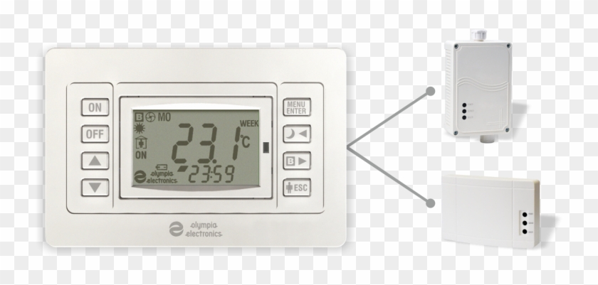 Wireless Wifi Room Thermostats - Olympia Electronics Bs 812 Clipart #3032155