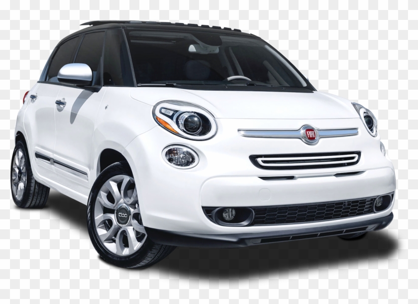 White Fiat 500l Car - Fiat 500 L 2017 Clipart