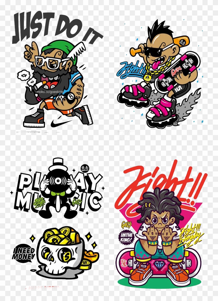 Drawn Graffiti Swag - Graffiti Character Hip Hop Clipart