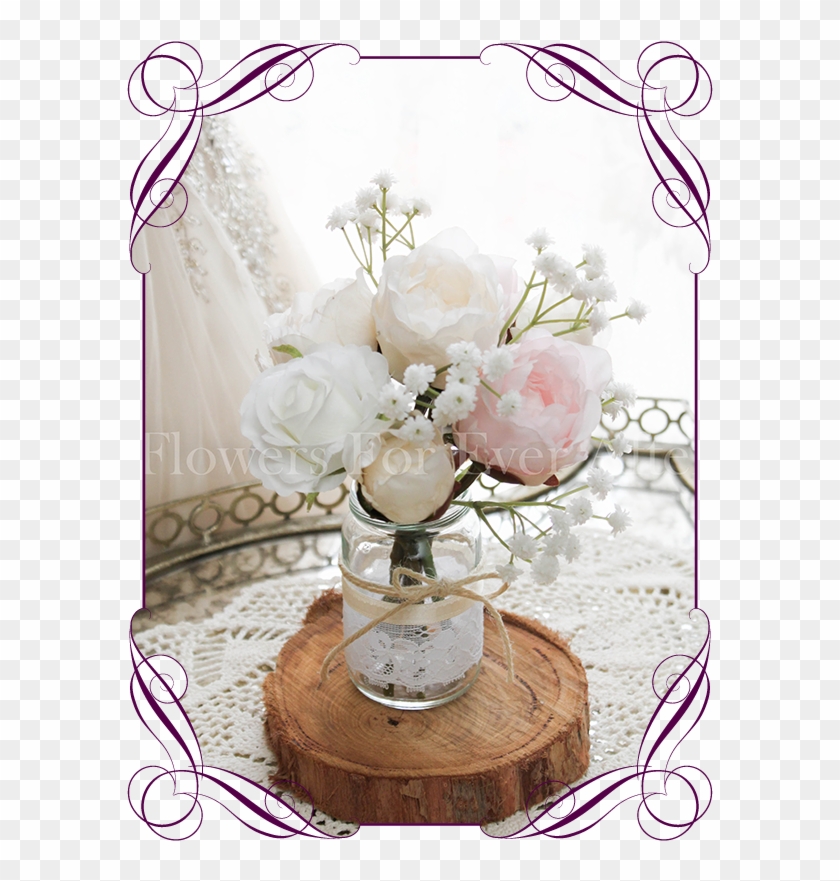 Blush Pastel Short Table Posy - Artificial Wedding Flowers Australia Clipart