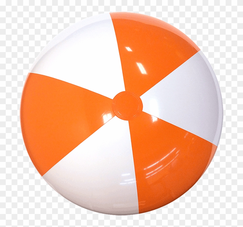 Orange And White Beach Ball Clipart #3033861