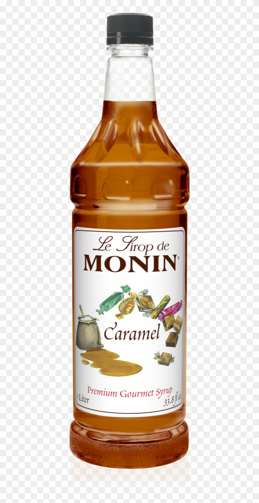 Monin Caramel 1l Plastic Bottle - Monin Caramel Syrup Clipart #3034536