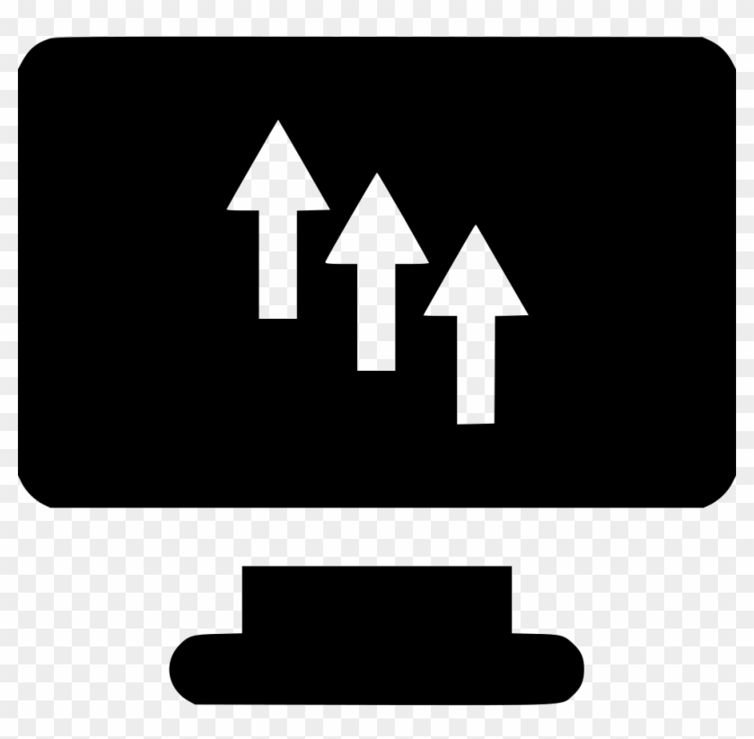 Arrows Up Screen Finance Money Comments - Traffic Sign Clipart