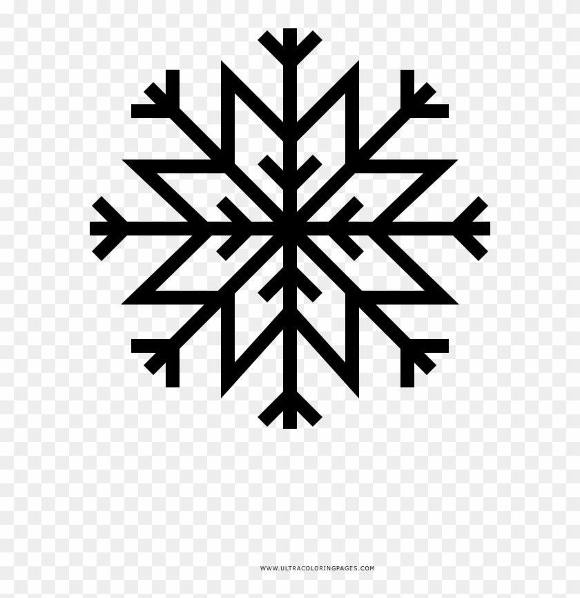 Copo De Nieve Página Para Colorear - Transparent Background Black Snowflake Clipart #3035049