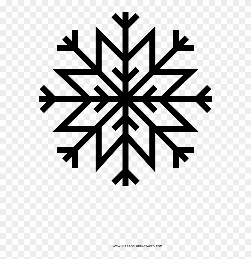 Copo De Nieve Página Para Colorear - Transparent Background Black Snowflake Clipart