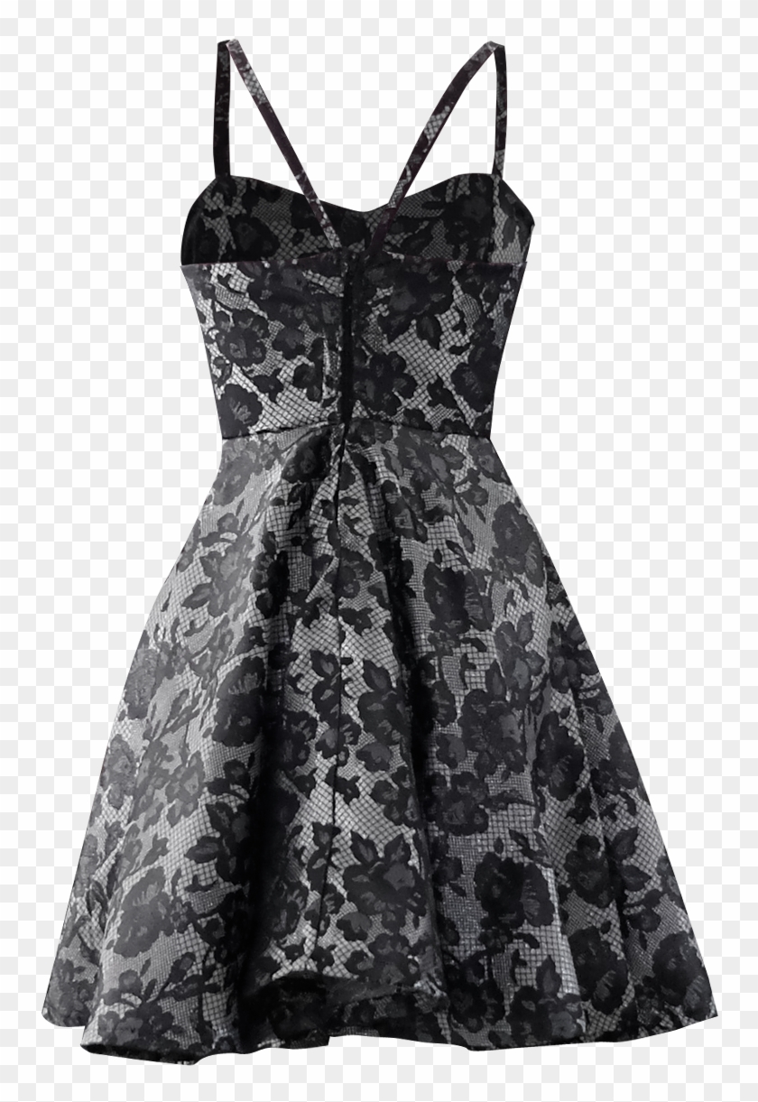 Black And Silver Lace Cocktail Dress - Little Black Dress Clipart #3036212