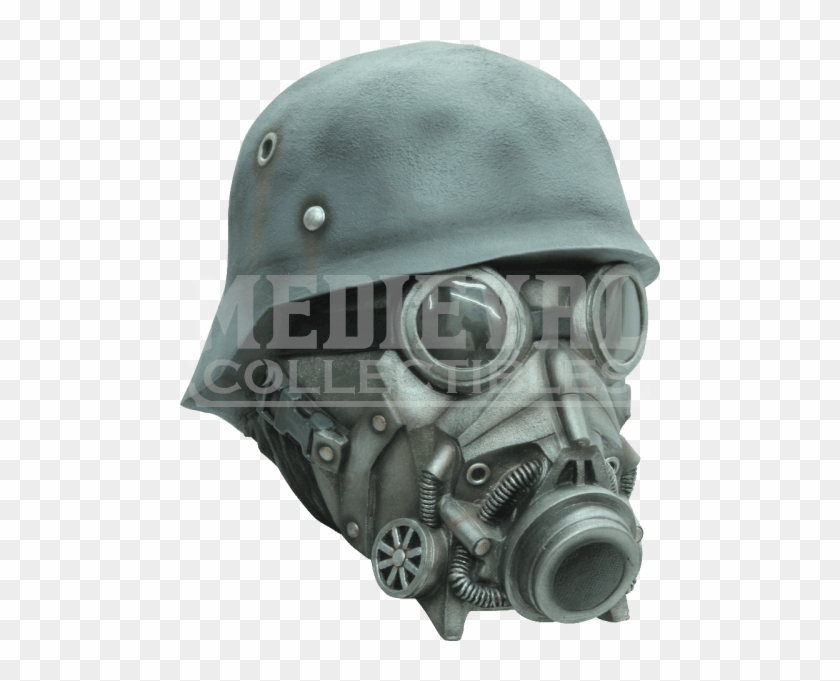 Chemical Warfare Mask - German Soldier Helmet Ww2 Clipart #3036466