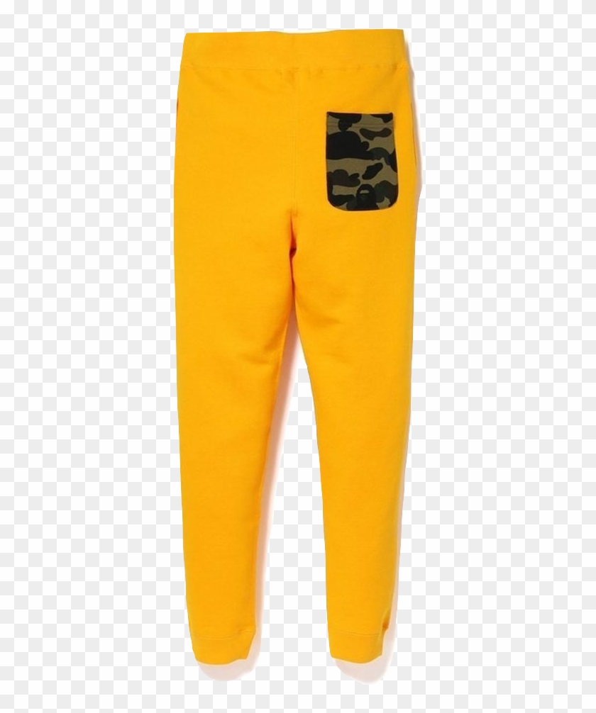 A Bathing Ape Shark Slim Sweat Pants - Bape Shark Pants Yellow Clipart
