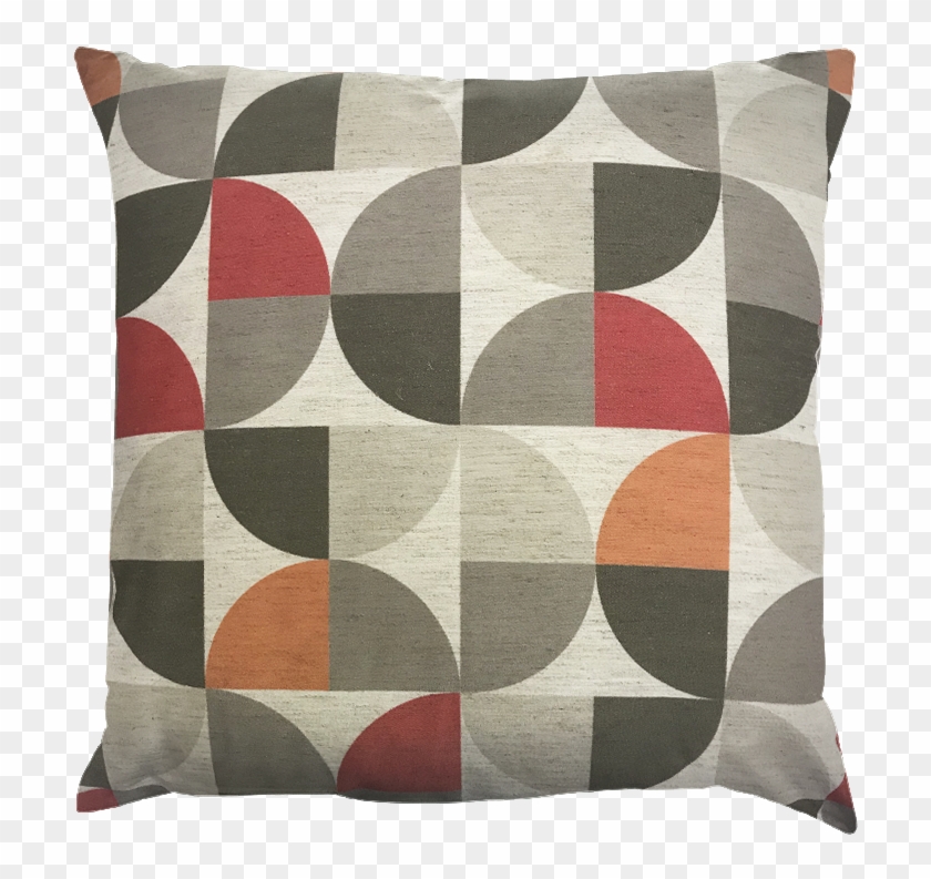 Capa Linho Premium Semi Circulo Laranja/vermelho Cp-a816 - Cushion Clipart #3037123