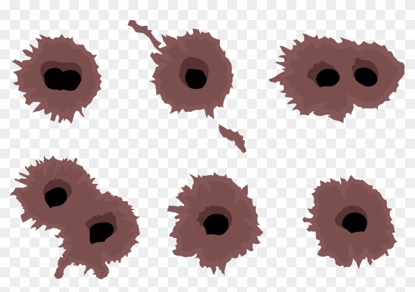 Metal Bullet Rusty - Rusty Bullet Hole Png Clipart