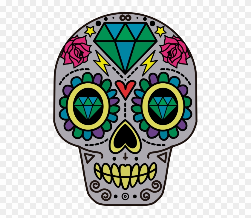 Sugar Skull Clipart Png Transparent Png #3037666