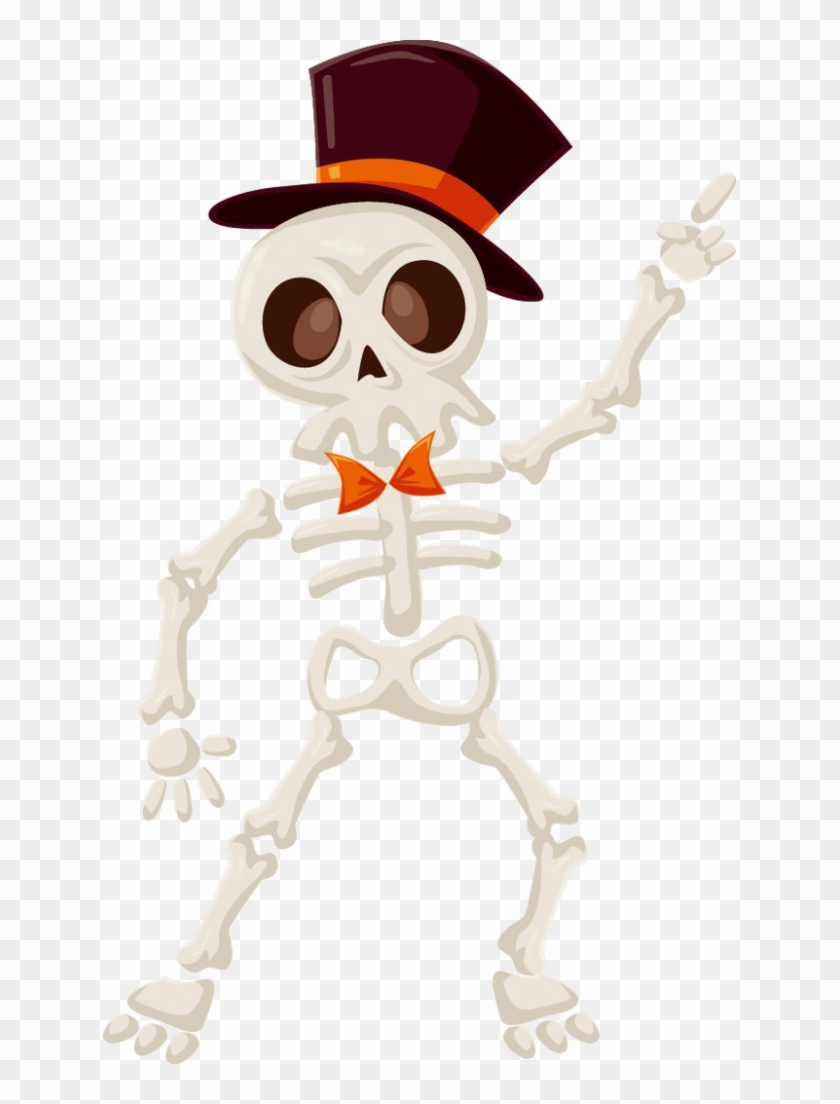 Halloween Skull Vector Free Png Image Background - Esqueleto Halloween Png Clipart #3037725