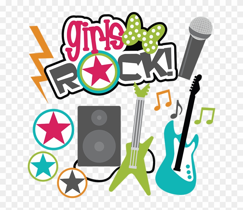 Girls Rock Svg Scrapbook Collection Teen Svg Files - Girls Rock Clip Art - Png Download