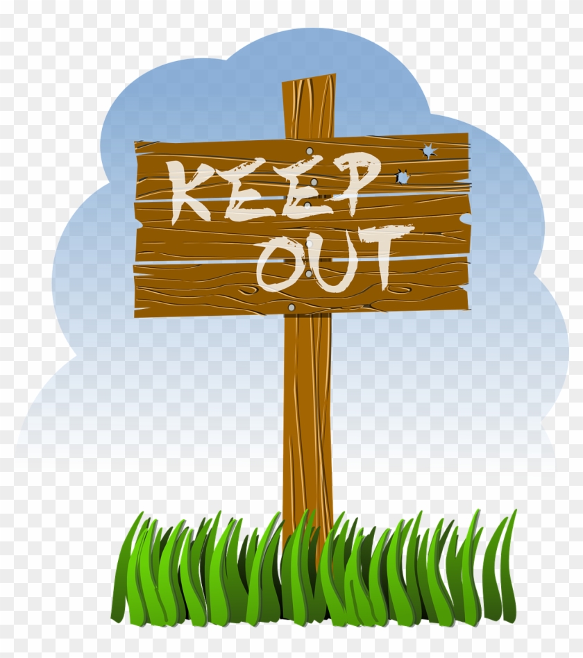 Post Wood Keep Out Road Board Png Image - Wooden Keep Out Sign Clipart #3038721