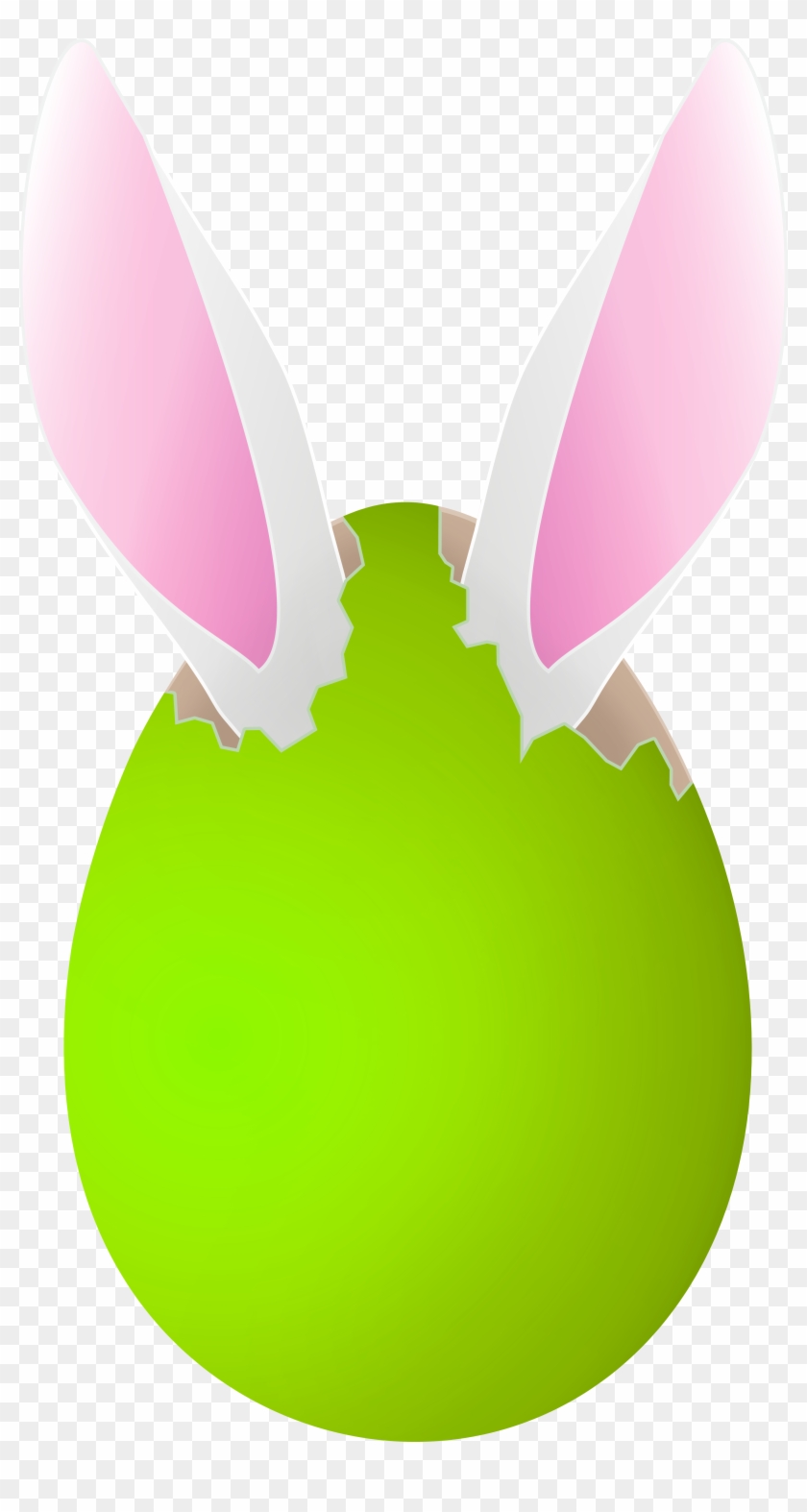 Green Easter Egg With Bunny Ears Png Clipart Image Transparent Png #3039104
