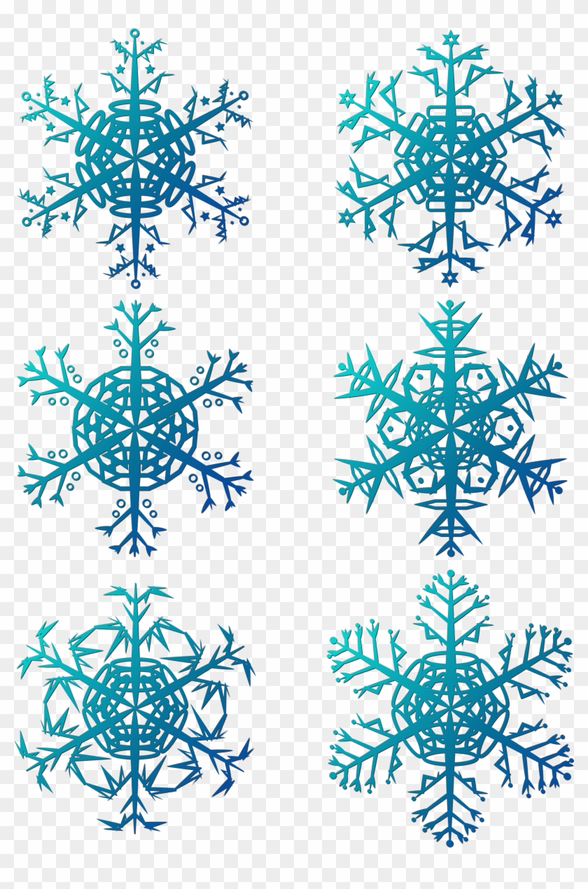 Winter Snowflakes Blue Ice Snowflake Elements Png And - Fiocco Di Neve Png Hd Clipart