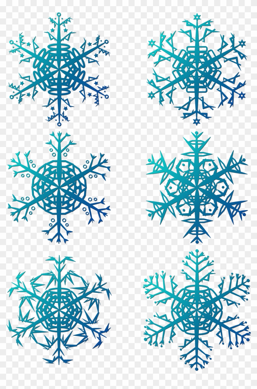 Winter Snowflakes Blue Ice Snowflake Elements Png And - Fiocco Di Neve Png Hd Clipart #3039161