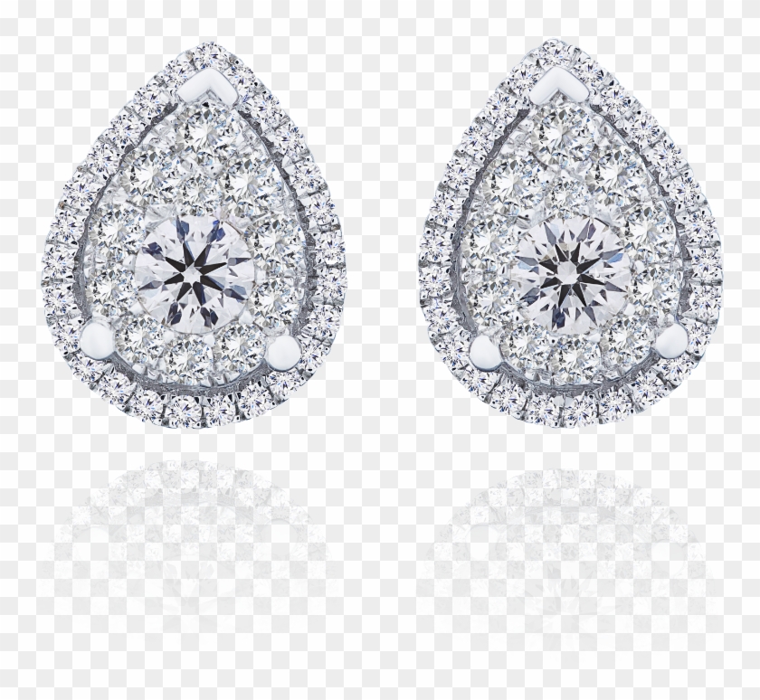 Pressure Setting Diamond Pear Shape Clipart