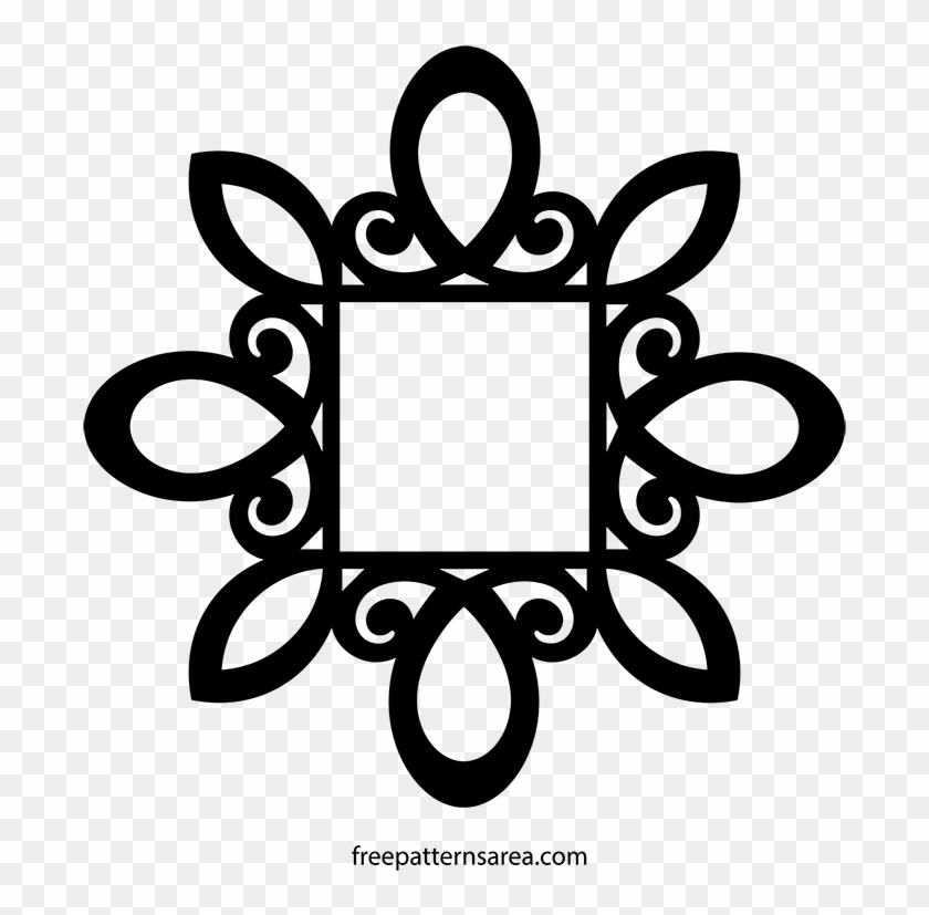 Vintage Wall Mirror Frame Vector Desing - Frame Mirror Cnc 2d Clipart #3040138