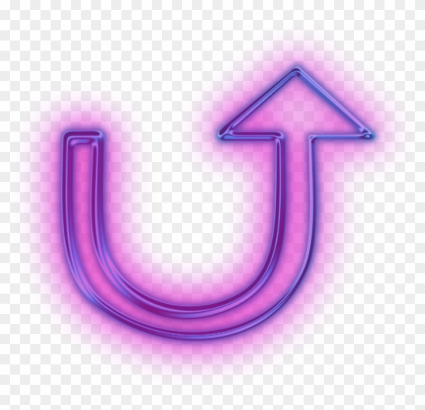 #mq #arrow #purple #neon #glow , Png Download - Sign Clipart #3041076