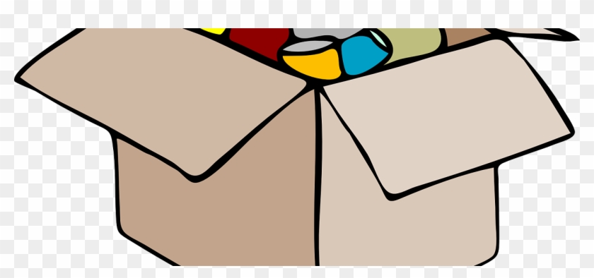 Moving Companies - Box With Items Clipart - Png Download #3041149