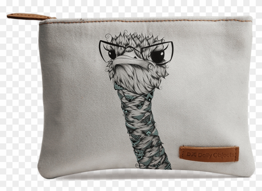 Dailyobjects Poetic Ostrich Regular Stash Pouch Buy - Coque Iphone Autruche Clipart