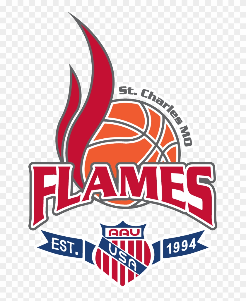 Charles Flames Basketball - Flames Basketball Logo Clipart #3042853