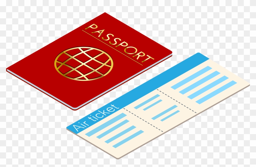 Passport And Ticket Transparent Clip Art - Png Download #3042914